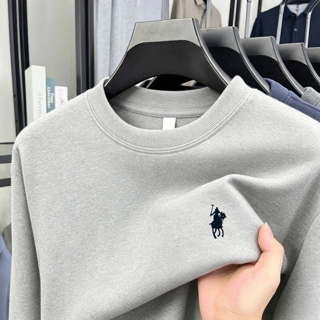 柔らかなコットン素材の高級ブランドメンズ長袖ラウンドネックT - Fashion Mens Shirt のレビューと価格