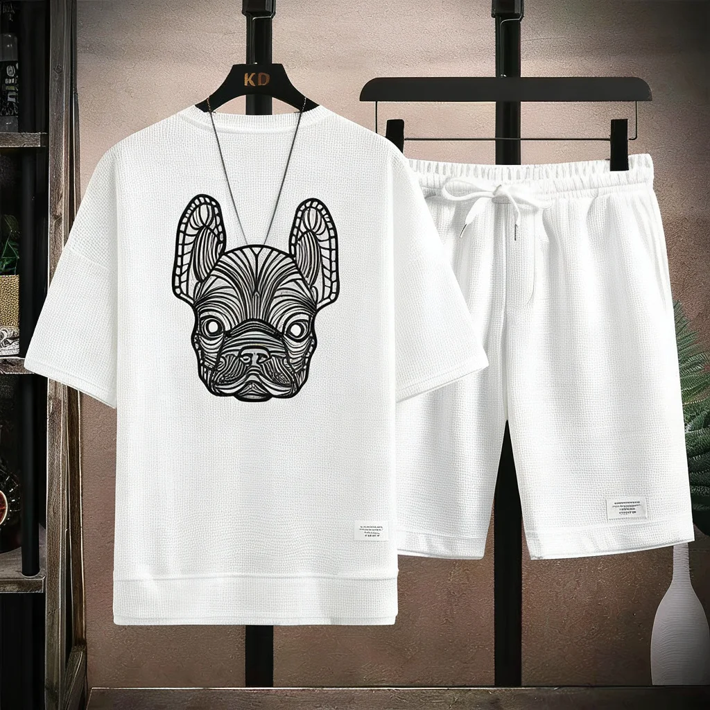 夏のメンズ速乾カジュアル半袖Tシャツとショートパンツセットシ - Men'S Fashion Essentials のレビューと価格