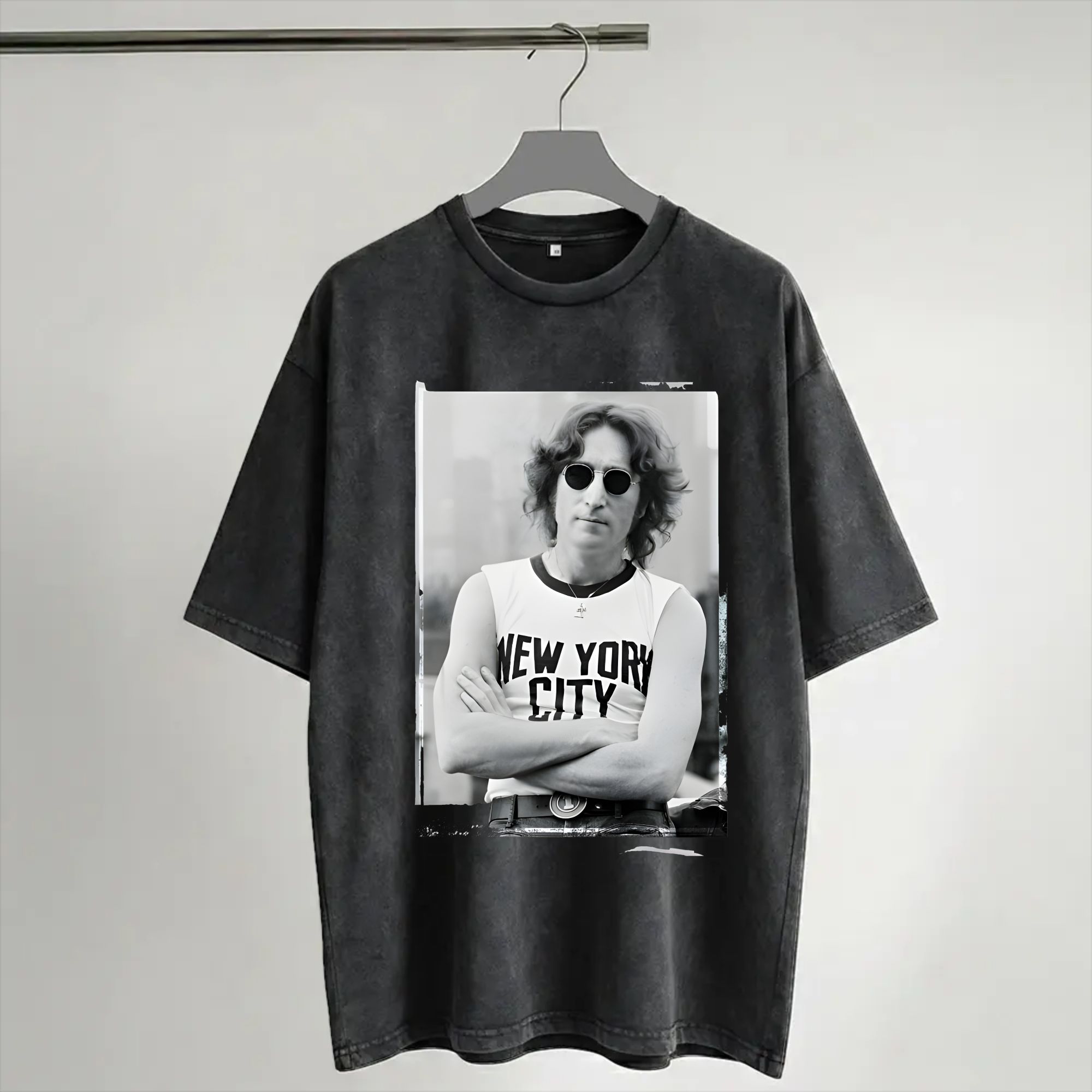 原宿ウォッシュドシャツ ジョン・レノン 1972 ライブニュ - Men'S Fashion New York のレビューと価格