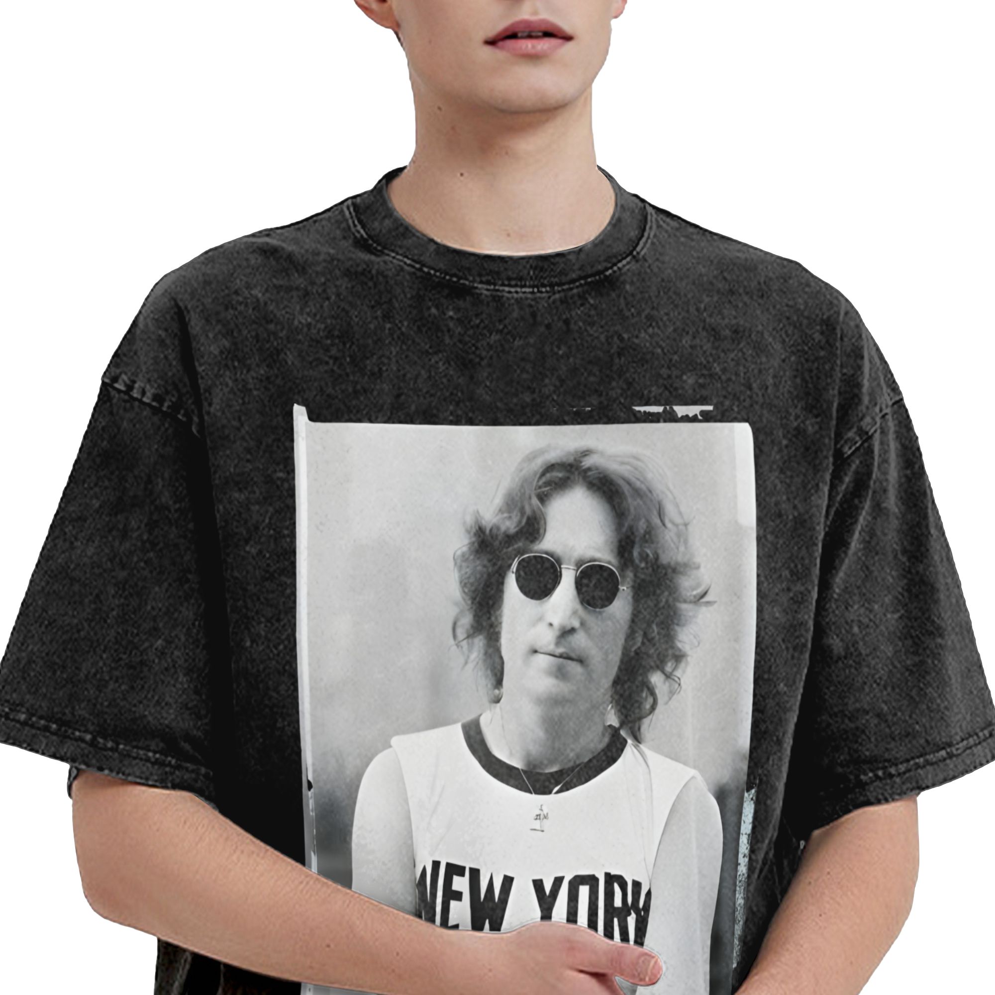 原宿ウォッシュドシャツ ジョン・レノン 1972 ライブニュ - Men'S Fashion New York のレビューと価格