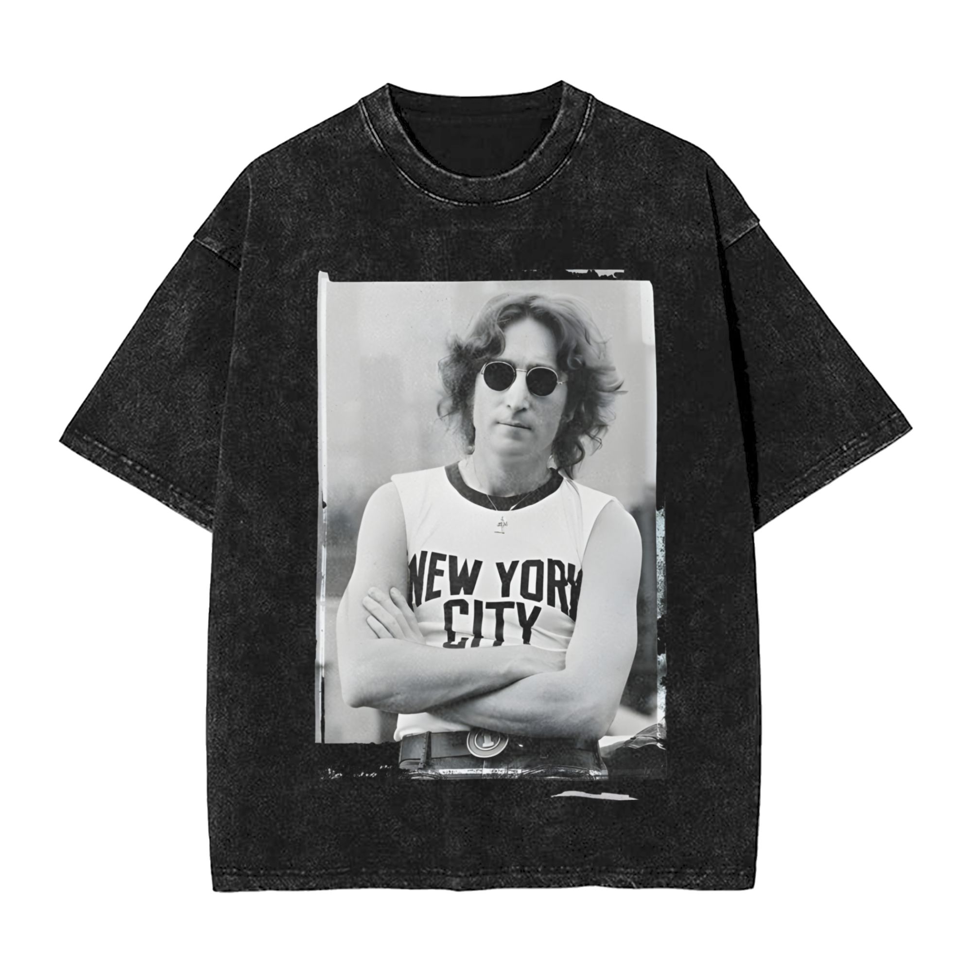 原宿ウォッシュドシャツ ジョン・レノン 1972 ライブニュ - Men'S Fashion New York のレビューと価格