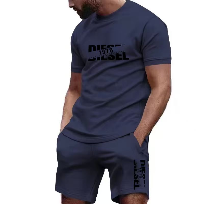 2026年新作夏メンズTシャツ+ショートパンツセット、プリン - Men'S Fashion Essentials のレビューと価格