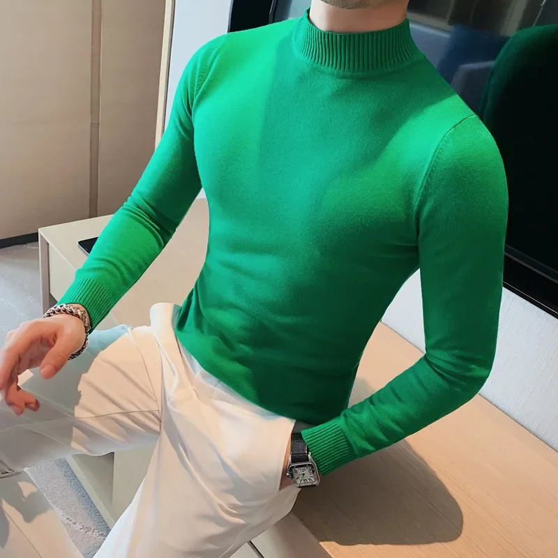 2025 秋冬ファッションタートルネック長袖ニットセーター男 - Men'S Fashion Youtube のレビューと価格