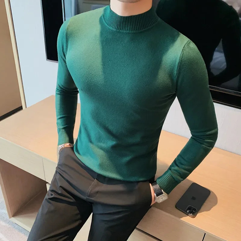 2025 秋冬ファッションタートルネック長袖ニットセーター男 - Men'S Fashion Youtube のレビューと価格