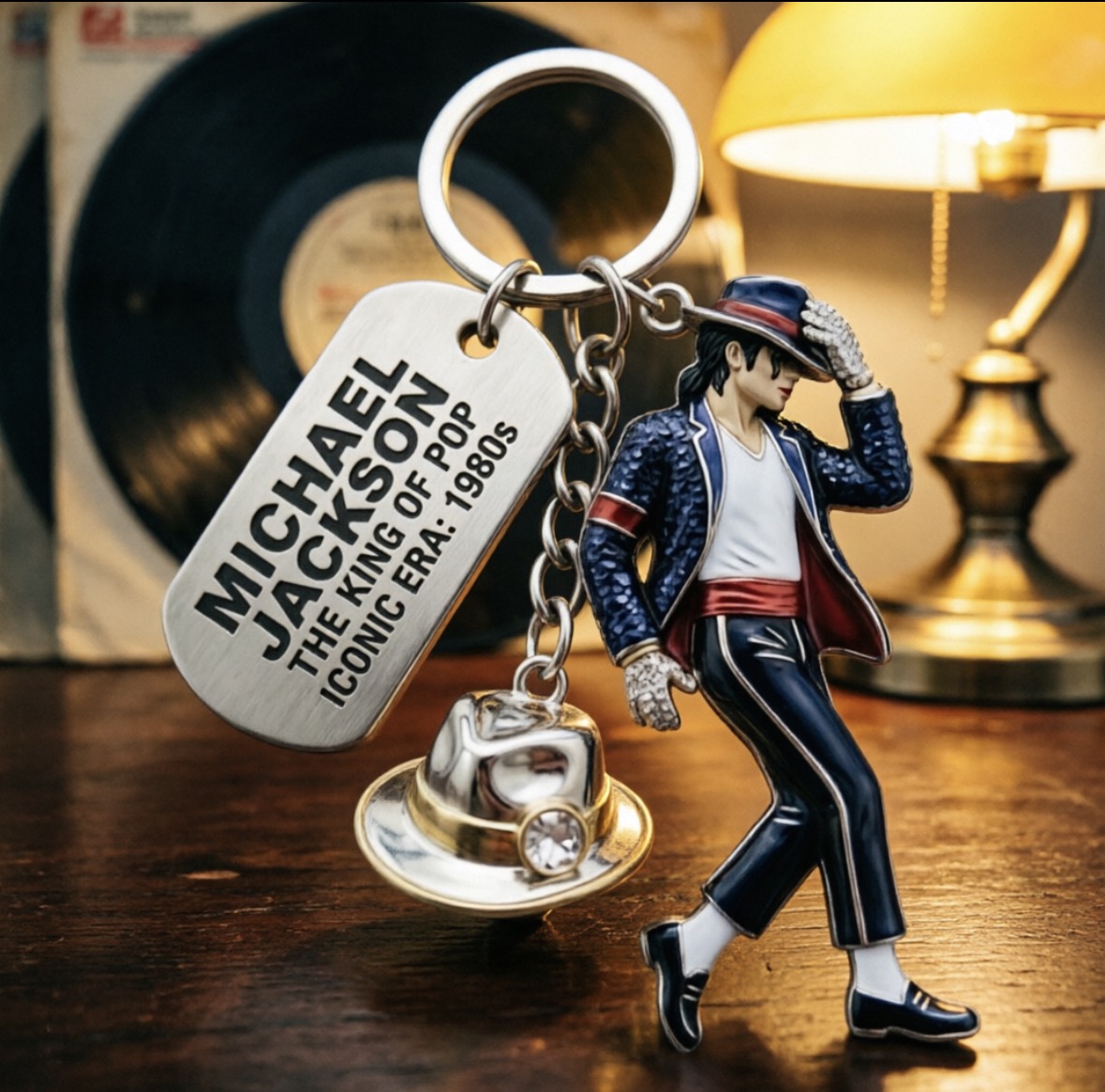 マイケル・ジャクソンキーホルダー、クラシックダンスキングペン - Men Fashion Key のレビューと価格