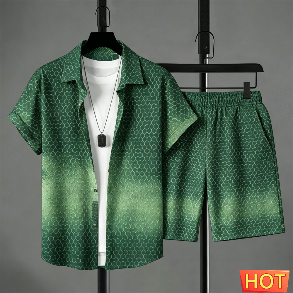 夏服 メンズシャツセット グラデーションレジャーシャツセット - Men'S Fashion Essentials のレビューと価格
