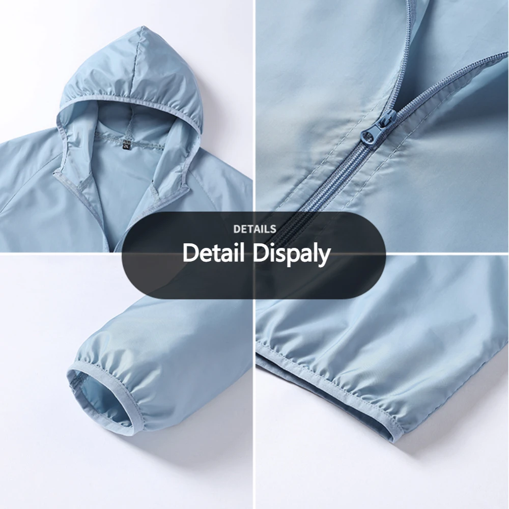 夏のメンズ日焼け防止服軽量通気性アイスシルクフード付き速乾ジ - Corduroy Jacket Men のレビューと価格