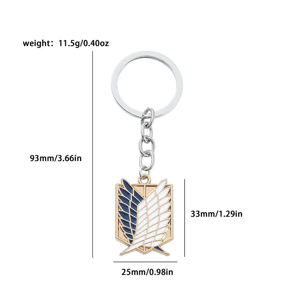 アニメ「進撃の巨人」エナメルバッジペンダント装飾メタルキーホ - Men Fashion Key のレビューと価格