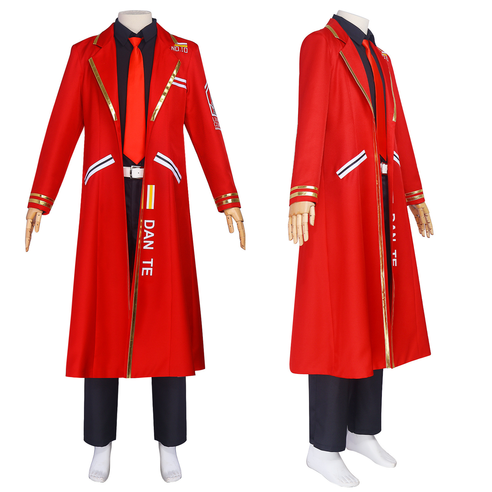 DMC 5 ダンテコスプレ衣装成人男性ロングレッドウインドブ - Trench Coat Men のレビューと価格