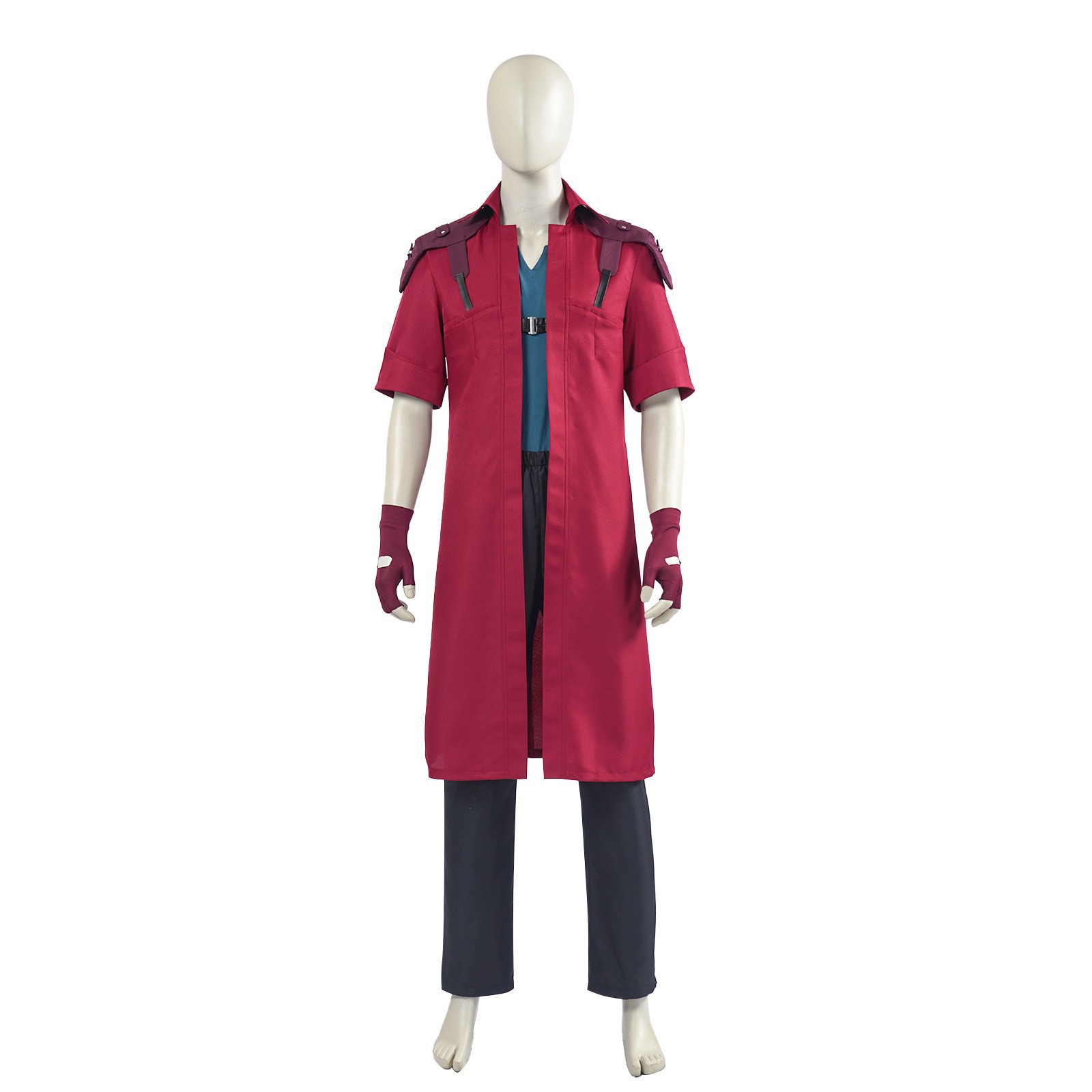 DMC 5 ダンテコスプレ衣装成人男性ロングレッドウインドブ - Trench Coat Men のレビューと価格