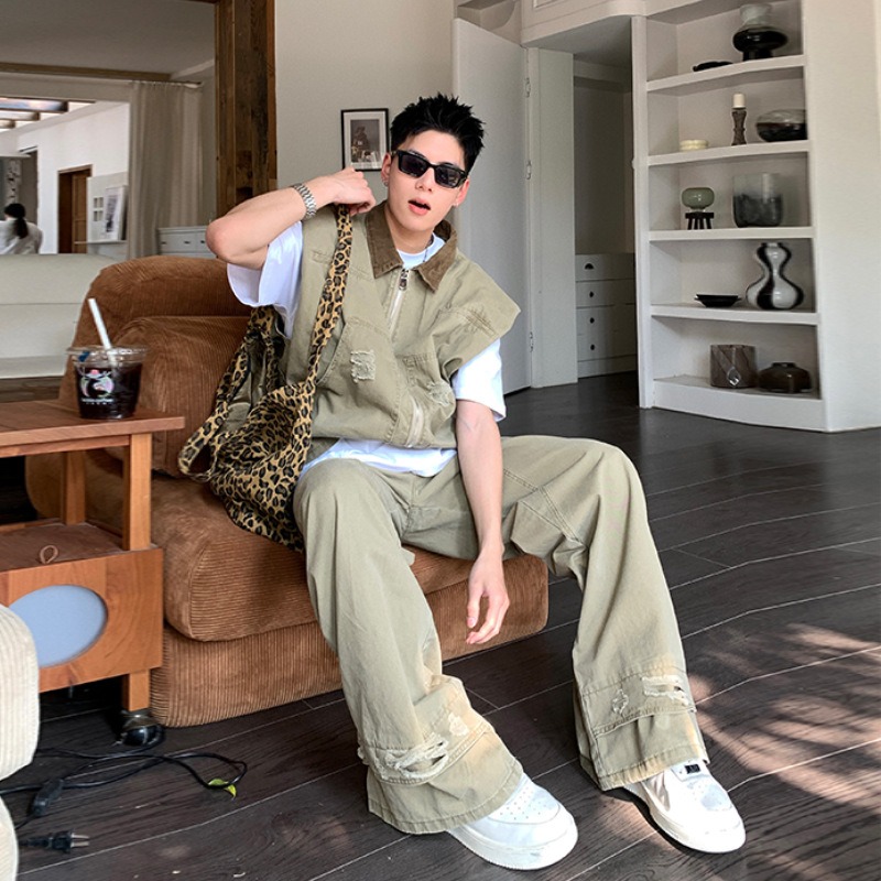 アメリカのファッションブランドレトロデニムジャケットメンズ夏 - Men'S Fashion のレビューと価格