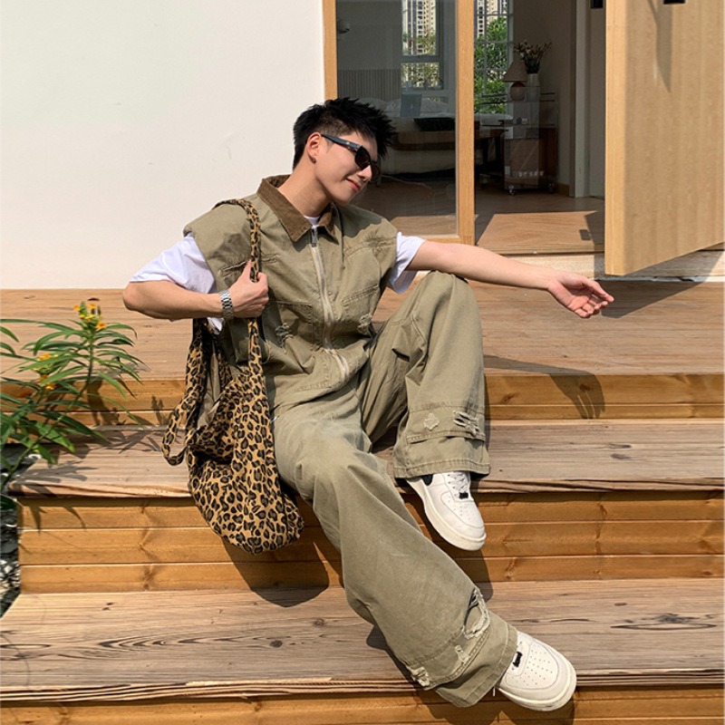 アメリカのファッションブランドレトロデニムジャケットメンズ夏 - Men'S Fashion のレビューと価格
