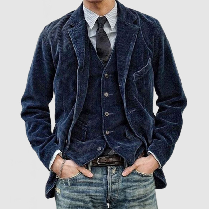 秋冬 欧米風 コーデュロイ カジュアル ビジネス ファッショ - Corduroy Jacket Men のレビューと価格
