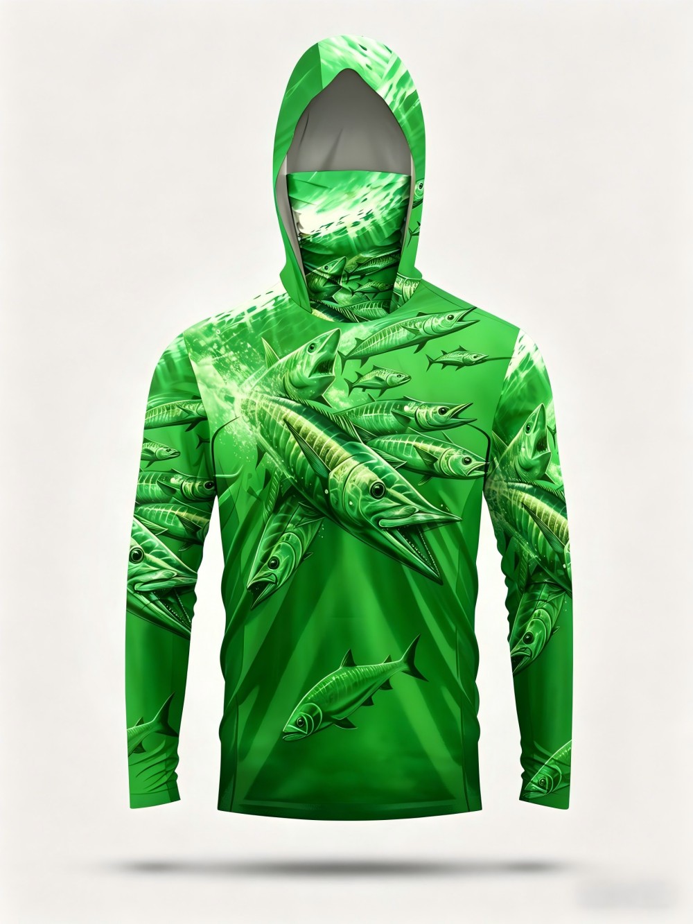 メンズ夏ファッション 魚群プリント 快適で通気性のあるフード - Fashion Mens Shirt のレビューと価格