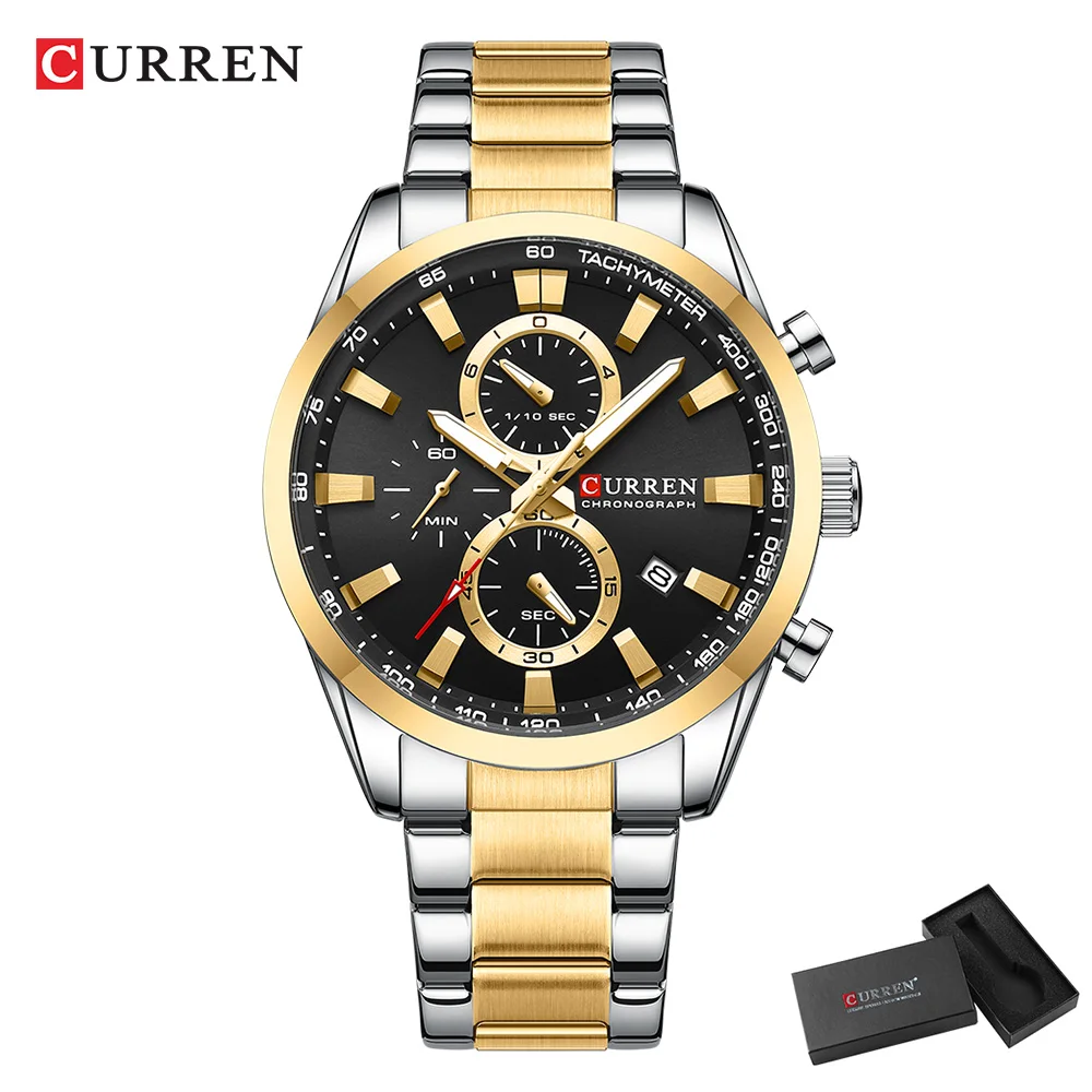 カレンカジュアルクォーツクロノスポーツ腕時計ブランド男性用ス - Fashion Mens Watches のレビューと価格