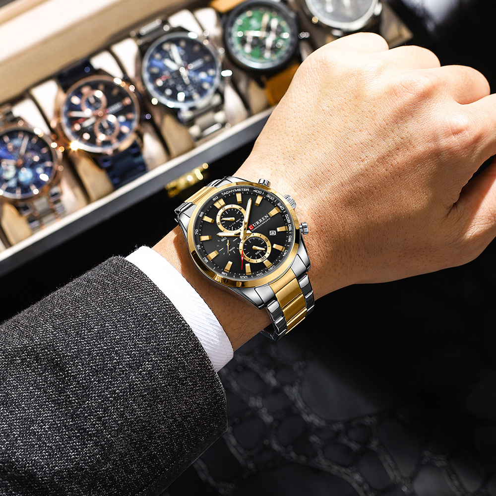 カレンカジュアルクォーツクロノスポーツ腕時計ブランド男性用ス - Fashion Mens Watches のレビューと価格