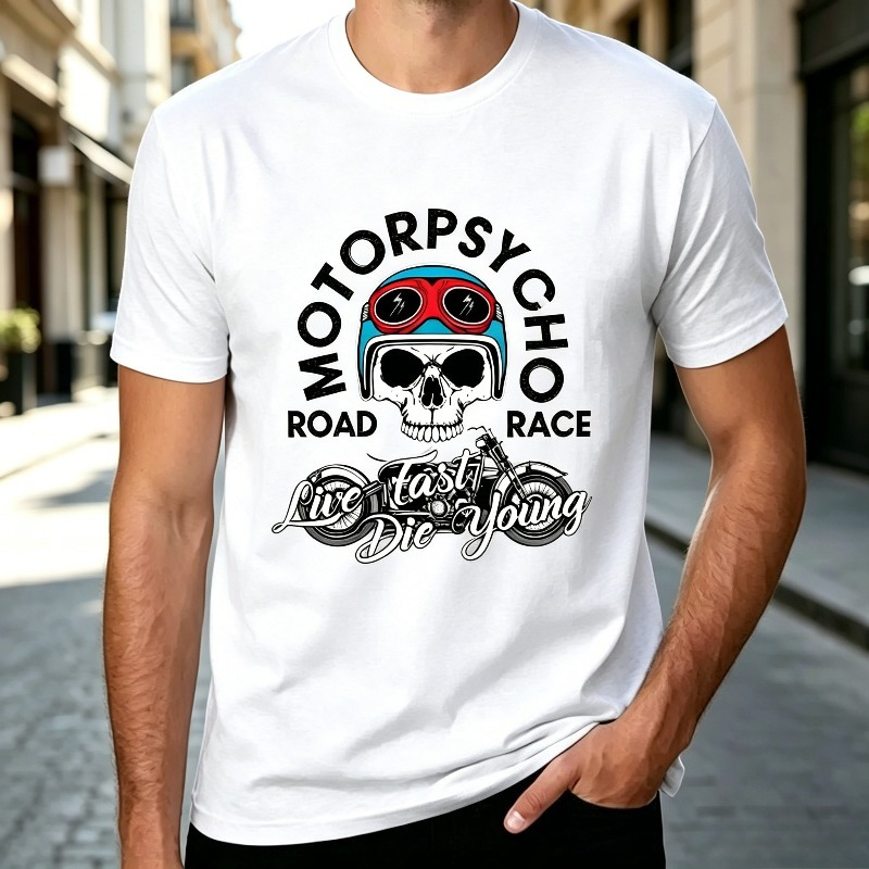 モトプシコ バイカースカル Tシャツ メンズ レディース ロ - Men'S Fashion Quotes のレビューと価格