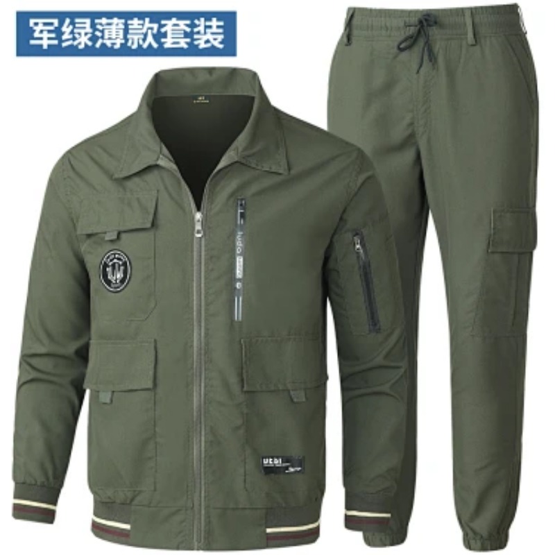 メンズ夏用アイスシルク速乾作業服セット、マルチポケットカーゴ - Cargo Jogger Pants のレビューと価格