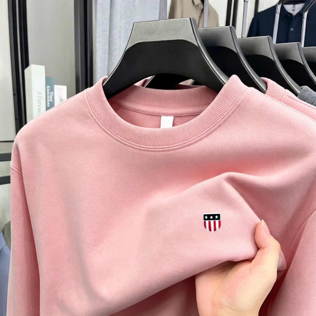 柔らかなコットン素材の高級ブランドメンズ長袖ラウンドネックT - Fashion Mens Shirt のレビューと価格