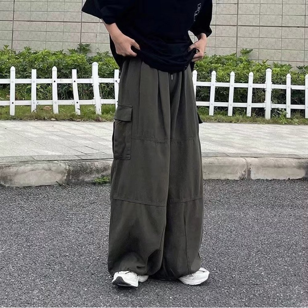 日本のストリートウェアカーゴパンツ メンズ ルーズストレート - Cargo Jogger Pants のレビューと価格