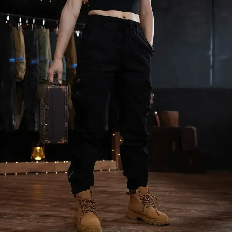 メンズマルチポケットアウトドアカーゴパンツ、khakiハイキ - Cargo Jogger Pants のレビューと価格