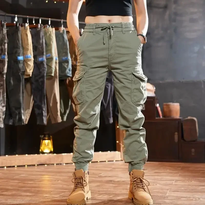 メンズマルチポケットアウトドアカーゴパンツ、khakiハイキ - Cargo Jogger Pants のレビューと価格